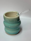 Crackled Glass Straw Mug